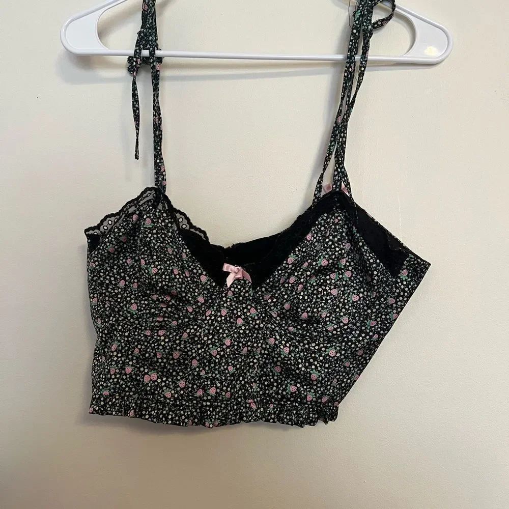 For Love And Lemons Black Satin Fabric